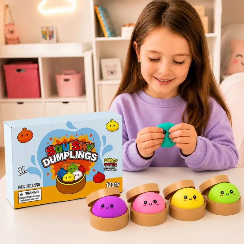 Сквіш дамплінг антистрес Бао булочка пельмень BUN Squishy Dumpling, м’яка сенсорна іграшка, випадковий колір